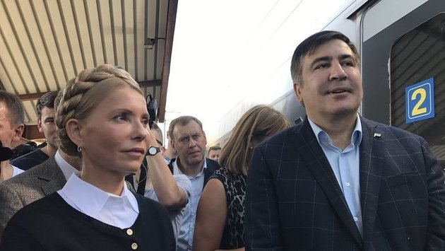 Саакашвили поддержал Тимошенко в качестве кандидата в президенты Украины 