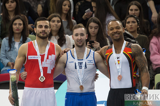 Артем Долгопят стал лучшим в вольных упражнениях Кубка мира по спортивной гимнастике в Баку-2019