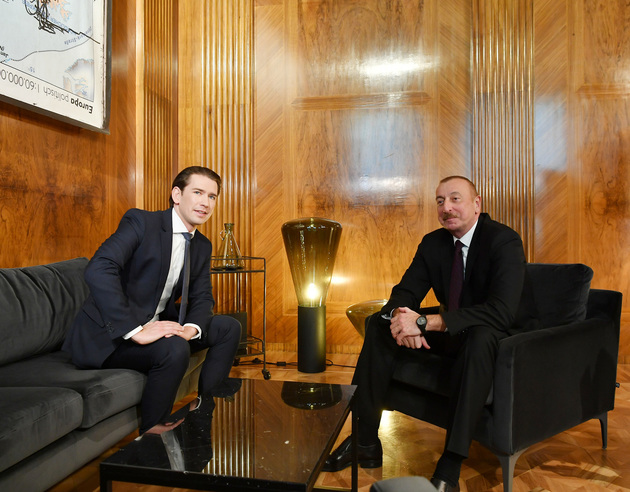 Ильхам Алиев провел переговоры с Себастьяном Курцем в Вене