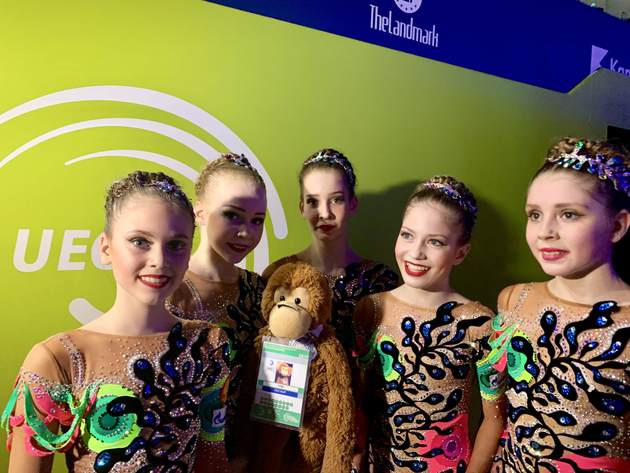 Российские гимнастки выиграли квалификацию с пятью обручами на чемпионате Европы по художественной гимнастике в Баку