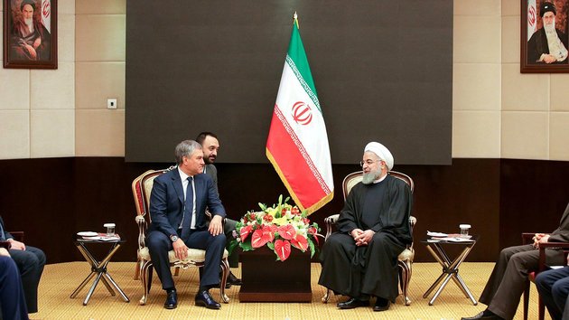 Хасан Рухани принял в Тегеране спикера Госдумы России Вячеслава Володина 