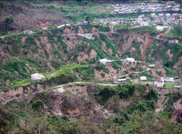 Оползни в Пуэрто-Рико после урагана Мария в 2017 году