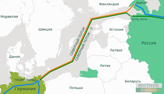В рамках "Северного потока-2" "Газпром" уложил уже более 380 км труб