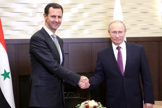Асад прилетел к Путину в Сочи
