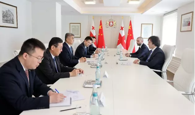 встреча премьер-министра Грузии Ираклия Кобахидзе и замглавы МИД КНР Чэнь Чжоу