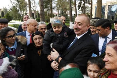 Мехрибан Алиева поблагодарила бейлаганцев за искренний прием президента 