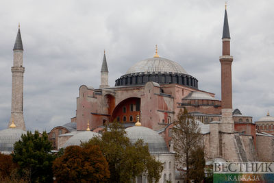 Эрдоган проинспектировал ход работ в Святой Софии