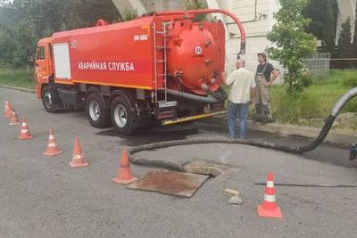 Мешок строительного мусора заблокировал канализацию Мацесты
