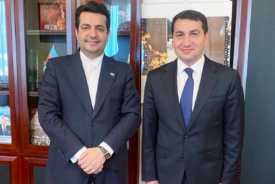 Хикмет Гаджиев второй раз встретился с послом Ирана в Азербайджане