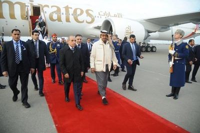 Президент ОАЭ совершает официальный визит в Азербайджан